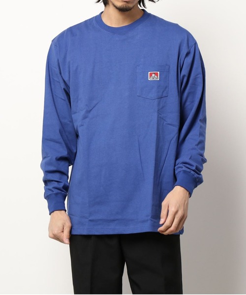 BEN DAVIS/WHITE LABEL（ベンデイビス ホワイトラベル）の「BENDAVIS/ベンデイビス/長袖ポケットTシャツ（Tシャツ/カットソー・メンズ・ブラック/ベージュ/グレー/オレンジ/ブラック系その他/グレイッシュブルー/ホワイト/ダークグリーン/パープル/カーキ/ブルー/ピンク系その他/ダークオレンジ/セージグリーン/ライトグリーン/ロイヤルブルー/ゴールド/ネイビー/バーガンディー・LARGE/MEDIUM/SMALL/X-LARGE）」の13枚目の写真