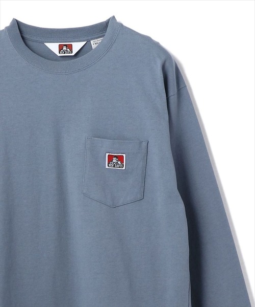 BEN DAVIS/WHITE LABEL（ベンデイビス ホワイトラベル）の「BENDAVIS/ベンデイビス/長袖ポケットTシャツ（Tシャツ/カットソー・メンズ・ブラック/ベージュ/グレー/オレンジ/ブラック系その他/グレイッシュブルー/ホワイト/ダークグリーン/パープル/カーキ/ブルー/ピンク系その他/ダークオレンジ/セージグリーン/ライトグリーン/ロイヤルブルー/ゴールド/ネイビー/バーガンディー・LARGE/MEDIUM/SMALL/X-LARGE）」の14枚目の写真