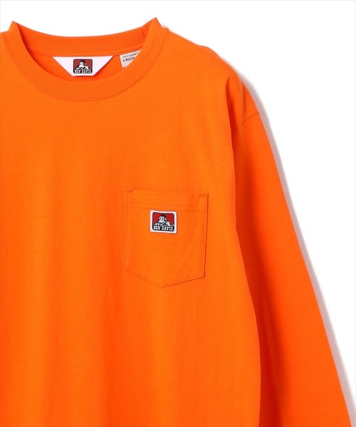 BEN DAVIS/WHITE LABEL（ベンデイビス ホワイトラベル）の「BENDAVIS/ベンデイビス/長袖ポケットTシャツ（Tシャツ/カットソー・メンズ・ブラック/ベージュ/グレー/オレンジ/ブラック系その他/グレイッシュブルー/ホワイト/ダークグリーン/パープル/カーキ/ブルー/ピンク系その他/ダークオレンジ/セージグリーン/ライトグリーン/ロイヤルブルー/ゴールド/ネイビー/バーガンディー・LARGE/MEDIUM/SMALL/X-LARGE）」の18枚目の写真