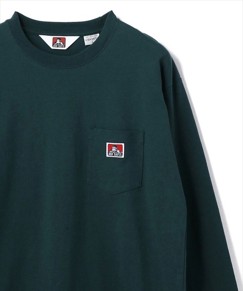 BEN DAVIS/WHITE LABEL（ベンデイビス ホワイトラベル）の「BENDAVIS/ベンデイビス/長袖ポケットTシャツ（Tシャツ/カットソー・メンズ・ブラック/ベージュ/グレー/オレンジ/ブラック系その他/グレイッシュブルー/ホワイト/ダークグリーン/パープル/カーキ/ブルー/ピンク系その他/ダークオレンジ/セージグリーン/ライトグリーン/ロイヤルブルー/ゴールド/ネイビー/バーガンディー・LARGE/MEDIUM/SMALL/X-LARGE）」の7枚目の写真