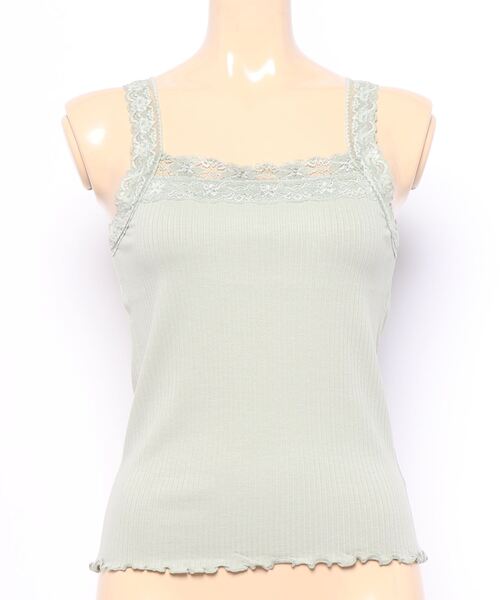 flower(フラワー)の「バタフライレースキャミ(キャミソール・レディース・アイボリー/カーキ・FREE)」の1枚目の写真
