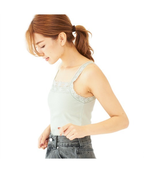 flower(フラワー)の「バタフライレースキャミ(キャミソール・レディース・アイボリー/カーキ・FREE)」の10枚目の写真