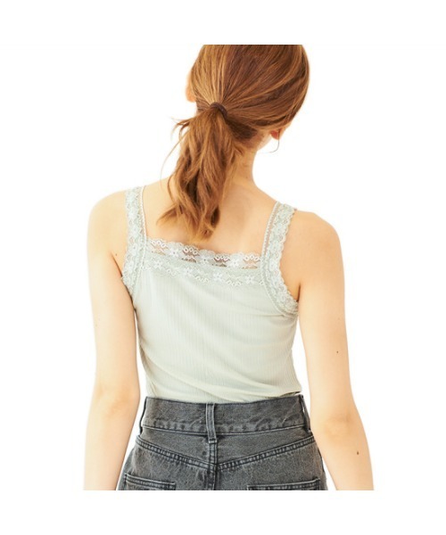 flower(フラワー)の「バタフライレースキャミ(キャミソール・レディース・アイボリー/カーキ・FREE)」の9枚目の写真