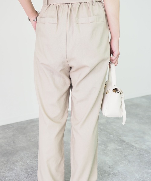 Riberry(リベリー)の「リネンタッチ半袖開襟ジャンプスーツ(つなぎ/オールインワン・レディース・ブラック/ベージュ/キナリ/モカ/カーキ・MEDIUM)」の19枚目の写真