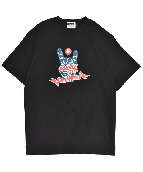 DOUBLE STEAL(ダブルスティール)の「METAL SIGN DS 半袖Tシャツ(Tシャツ/カットソー・メンズ・ホワイト/ブラック/カーキ/インディゴブルー・MEDIUM/LARGE/X-LARGE/XX-LARGE)」の3枚目の写真