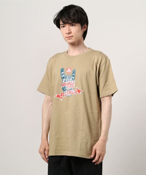 DOUBLE STEAL(ダブルスティール)の「METAL SIGN DS 半袖Tシャツ(Tシャツ/カットソー・メンズ・ホワイト/ブラック/カーキ/インディゴブルー・MEDIUM/LARGE/X-LARGE/XX-LARGE)」の22枚目の写真