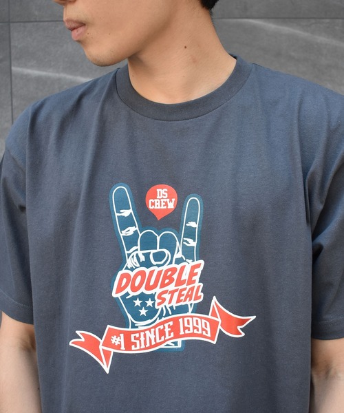 DOUBLE STEAL(ダブルスティール)の「METAL SIGN DS 半袖Tシャツ(Tシャツ/カットソー・メンズ・ホワイト/ブラック/カーキ/インディゴブルー・MEDIUM/LARGE/X-LARGE/XX-LARGE)」の10枚目の写真