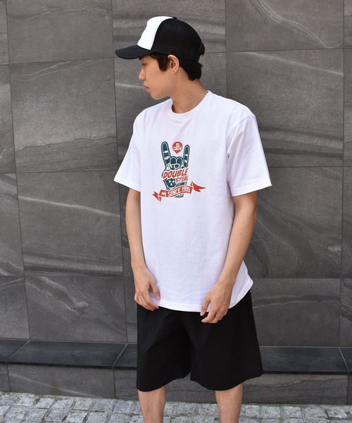 DOUBLE STEAL(ダブルスティール)の「METAL SIGN DS 半袖Tシャツ(Tシャツ/カットソー・メンズ・ホワイト/ブラック/カーキ/インディゴブルー・MEDIUM/LARGE/X-LARGE/XX-LARGE)」の14枚目の写真