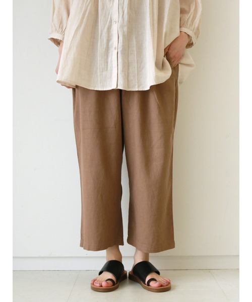 Samansa Mos2（サマンサ モスモス）の「接触冷感ゆるテーパードパンツ（その他パンツ・レディース・ベージュ/イエロー/ブラウン/チャコール・ﾌﾘ-）」の3枚目の写真