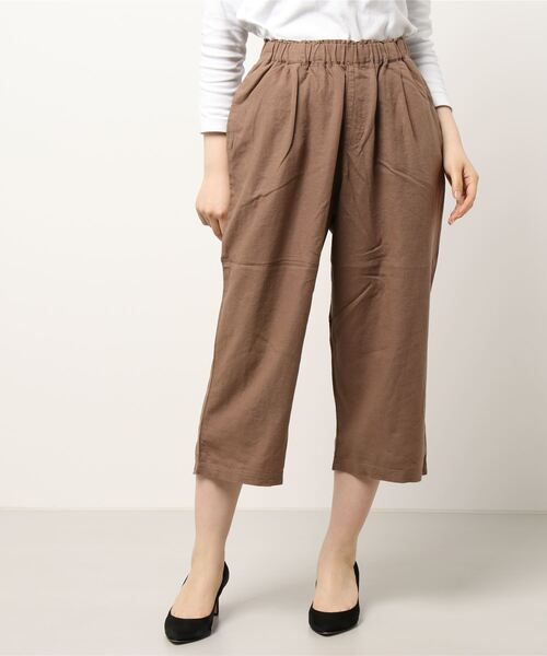 Samansa Mos2（サマンサ モスモス）の「接触冷感ゆるテーパードパンツ（その他パンツ・レディース・ベージュ/イエロー/ブラウン/チャコール・ﾌﾘ-）」の9枚目の写真