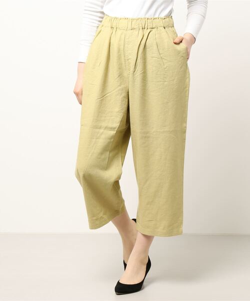 Samansa Mos2（サマンサ モスモス）の「接触冷感ゆるテーパードパンツ（その他パンツ・レディース・ベージュ/イエロー/ブラウン/チャコール・ﾌﾘ-）」の7枚目の写真