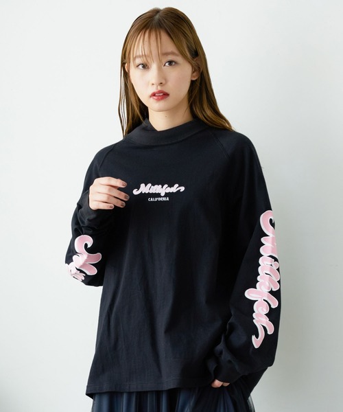 High トップス Neck High Top Tシャツ カットソー Milkfed ミルクフェド のファッション Neck Logo Sleeve