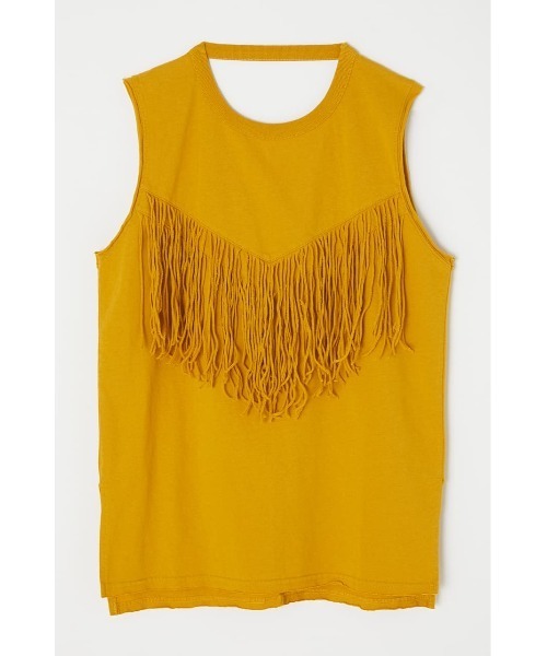MOUSSY（マウジー）の「BACK OPEN FRINGE タンクトップ（タンク