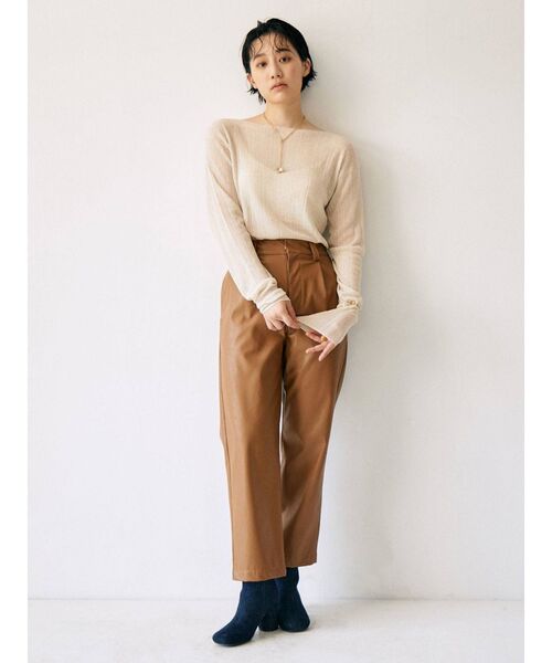 Ungrid（アングリッド）の「シアーロングスリーブニット（ニット/セーター・レディース・アイボリー/パープル/ブラック・FREE）」の8枚目の写真