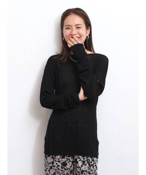 Ungrid（アングリッド）の「シアーロングスリーブニット（ニット/セーター・レディース・アイボリー/パープル/ブラック・FREE）」の13枚目の写真