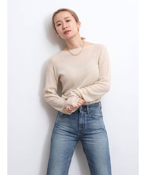 Ungrid（アングリッド）の「シアーロングスリーブニット（ニット/セーター・レディース・アイボリー/パープル/ブラック・FREE）」の12枚目の写真