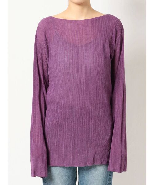 Ungrid（アングリッド）の「シアーロングスリーブニット（ニット/セーター・レディース・アイボリー/パープル/ブラック・FREE）」の16枚目の写真