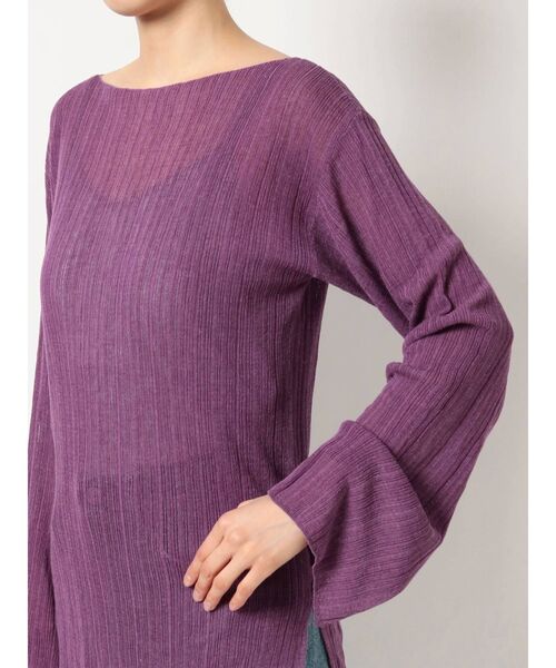 Ungrid（アングリッド）の「シアーロングスリーブニット（ニット/セーター・レディース・アイボリー/パープル/ブラック・FREE）」の20枚目の写真