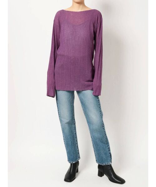 Ungrid（アングリッド）の「シアーロングスリーブニット（ニット/セーター・レディース・アイボリー/パープル/ブラック・FREE）」の22枚目の写真