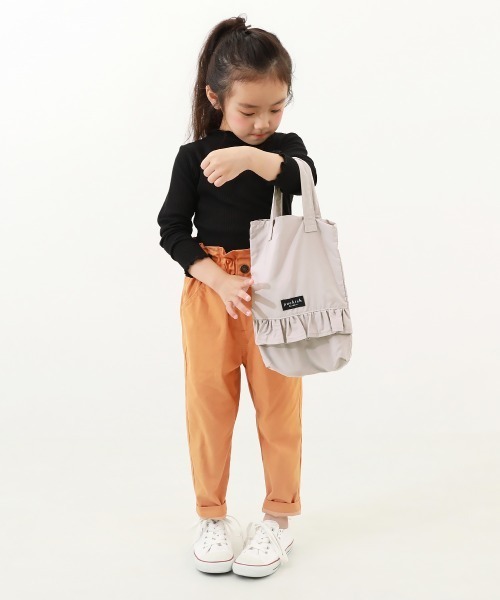 devirock(デビロック)の「フリルシューズバッグ(トートバッグ・キッズ・ネイビー/グレー系その他/スモークピンク・ONE SIZE)」の8枚目の写真