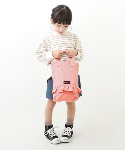 devirock(デビロック)の「フリルシューズバッグ(トートバッグ・キッズ・ネイビー/グレー系その他/スモークピンク・ONE SIZE)」の10枚目の写真