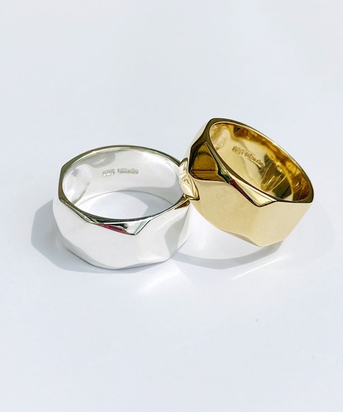 Blanche（ブランシュ）の「Blanche ブランシュ カットオフデザインリング Terre（テール) SILVER（リング・メンズ・シルバー/ゴールド・#11/#13/#15/#17）」の4枚目の写真