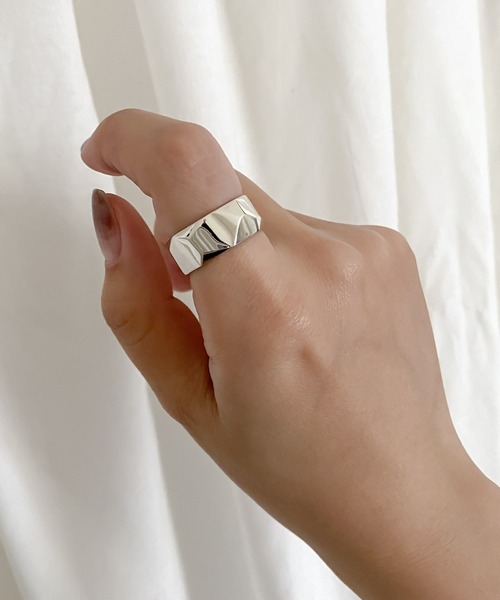 Blanche（ブランシュ）の「Blanche ブランシュ カットオフデザインリング Terre（テール) SILVER（リング・メンズ・シルバー/ゴールド・#11/#13/#15/#17）」の11枚目の写真