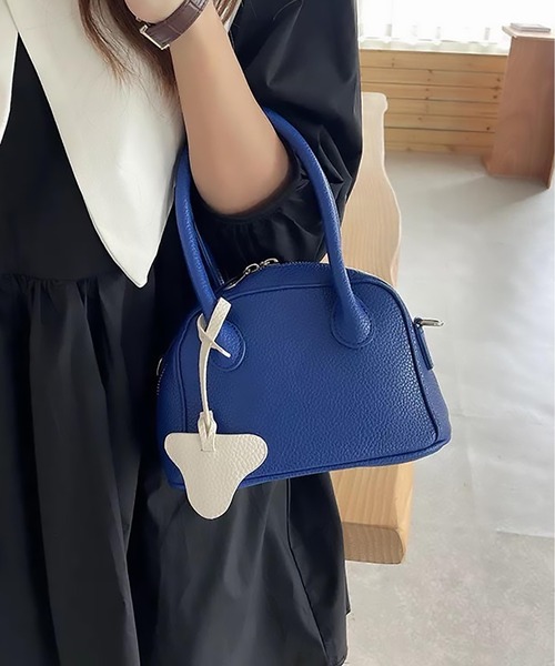 SETUP7（セットアップセブン）の「【SETUP7】PUレザー2WAYミニボストントート KNF（ハンドバッグ・レディース・ブラック/イエロー/ブルー・FREE）」の3枚目の写真