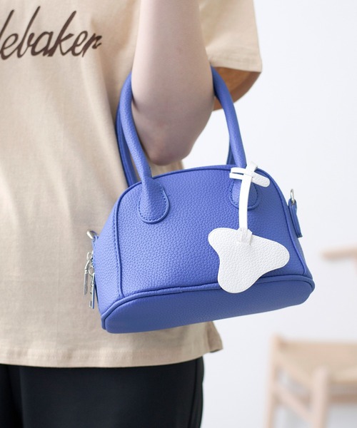 SETUP7（セットアップセブン）の「【SETUP7】PUレザー2WAYミニボストントート KNF（ハンドバッグ・レディース・ブラック/イエロー/ブルー・FREE）」の12枚目の写真