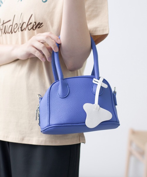 SETUP7（セットアップセブン）の「【SETUP7】PUレザー2WAYミニボストントート KNF（ハンドバッグ・レディース・ブラック/イエロー/ブルー・FREE）」の16枚目の写真