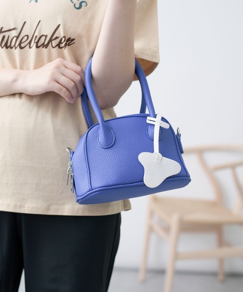 SETUP7（セットアップセブン）の「【SETUP7】PUレザー2WAYミニボストントート KNF（ハンドバッグ・レディース・ブラック/イエロー/ブルー・FREE）」の14枚目の写真