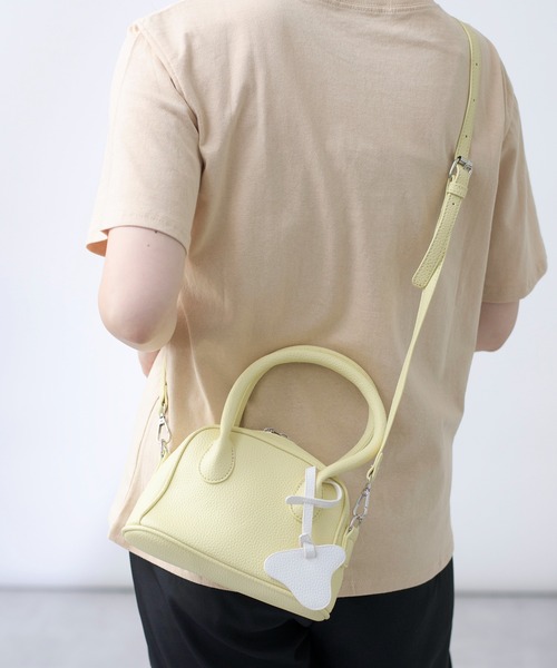 SETUP7（セットアップセブン）の「【SETUP7】PUレザー2WAYミニボストントート KNF（ハンドバッグ・レディース・ブラック/イエロー/ブルー・FREE）」の8枚目の写真