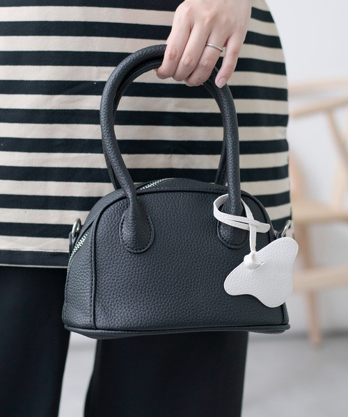 SETUP7（セットアップセブン）の「【SETUP7】PUレザー2WAYミニボストントート KNF（ハンドバッグ・レディース・ブラック/イエロー/ブルー・FREE）」の17枚目の写真