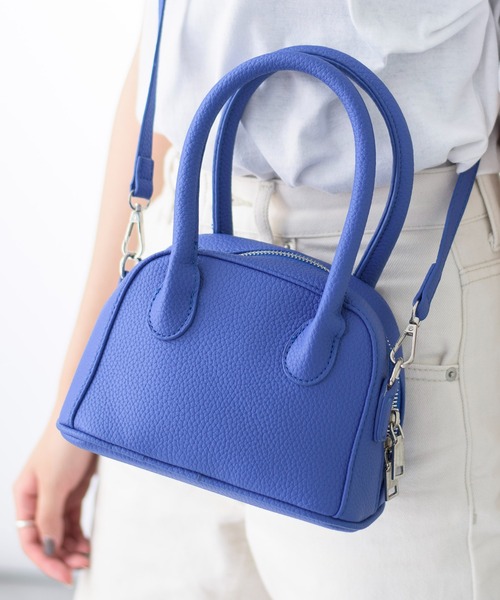 SETUP7（セットアップセブン）の「【SETUP7】PUレザー2WAYミニボストントート KNF（ハンドバッグ・レディース・ブラック/イエロー/ブルー・FREE）」の19枚目の写真