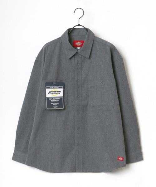 Dickies（ディッキーズ）の「Dickies/ディッキーズ オーバーサイズ T/Cツイル ワークシャツ/CPOシャツ（シャツ/ブラウス・メンズ・チャコールグレー/ブラック/ベージュ/アイボリー・M/L/XL）」の7枚目の写真
