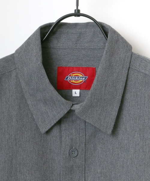 Dickies（ディッキーズ）の「Dickies/ディッキーズ オーバーサイズ T/Cツイル ワークシャツ/CPOシャツ（シャツ/ブラウス・メンズ・チャコールグレー/ブラック/ベージュ/アイボリー・M/L/XL）」の15枚目の写真