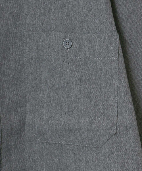 Dickies（ディッキーズ）の「Dickies/ディッキーズ オーバーサイズ T/Cツイル ワークシャツ/CPOシャツ（シャツ/ブラウス・メンズ・チャコールグレー/ブラック/ベージュ/アイボリー・M/L/XL）」の10枚目の写真