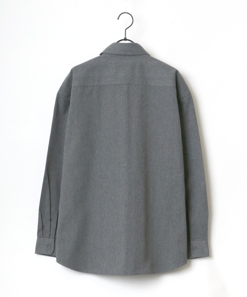 Dickies（ディッキーズ）の「Dickies/ディッキーズ オーバーサイズ T/Cツイル ワークシャツ/CPOシャツ（シャツ/ブラウス・メンズ・チャコールグレー/ブラック/ベージュ/アイボリー・M/L/XL）」の12枚目の写真