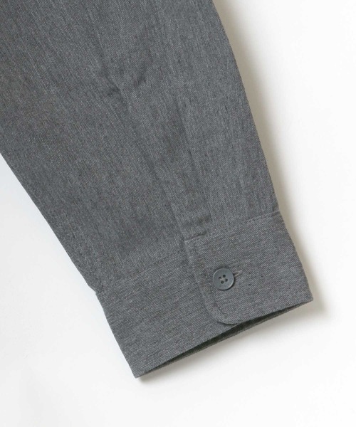 Dickies（ディッキーズ）の「Dickies/ディッキーズ オーバーサイズ T/Cツイル ワークシャツ/CPOシャツ（シャツ/ブラウス・メンズ・チャコールグレー/ブラック/ベージュ/アイボリー・M/L/XL）」の13枚目の写真