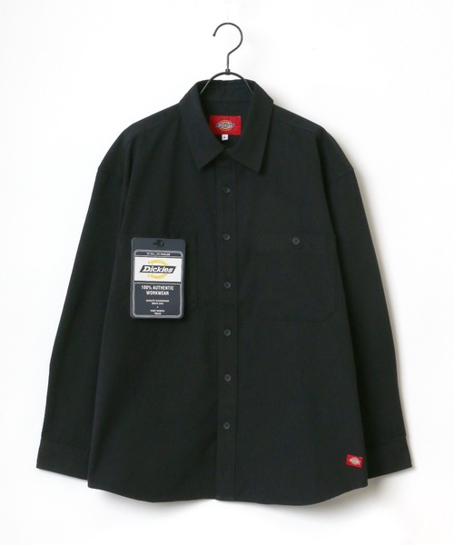 Dickies（ディッキーズ）の「Dickies/ディッキーズ オーバーサイズ T/Cツイル ワークシャツ/CPOシャツ（シャツ/ブラウス・メンズ・チャコールグレー/ブラック/ベージュ/アイボリー・M/L/XL）」の5枚目の写真