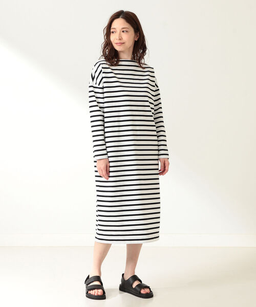 Demi-Luxe BEAMS(デミルクス ビームス)の「Traditional Weatherwear / ボーダー ワンピース(ワンピース・レディース・ライトブルー/ブラック・ONE SIZE)」の16枚目の写真