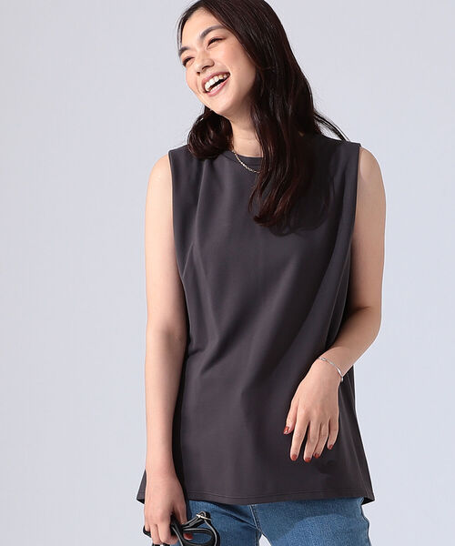 B:MING by BEAMS(ビーミングバイビームス)の「B:MING by BEAMS / ポンチ タック ノースリーブ(Tシャツ/カットソー・レディース・オフホワイト/モカ/ブラック系・ONE SIZE)」の12枚目の写真