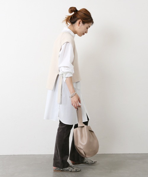 JOURNAL STANDARD（ジャーナルスタンダード）の「バンドカラーチュニックシャツ◆（シャツ/ブラウス・レディース・グレー/ホワイト/ブラウン・FREE）」の19枚目の写真