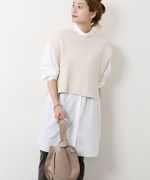 JOURNAL STANDARD（ジャーナルスタンダード）の「バンドカラーチュニックシャツ◆（シャツ/ブラウス・レディース・グレー/ホワイト/ブラウン・FREE）」の8枚目の写真