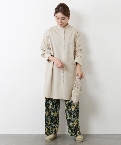 JOURNAL STANDARD（ジャーナルスタンダード）の「バンドカラーチュニックシャツ◆（シャツ/ブラウス・レディース・グレー/ホワイト/ブラウン・FREE）」の15枚目の写真