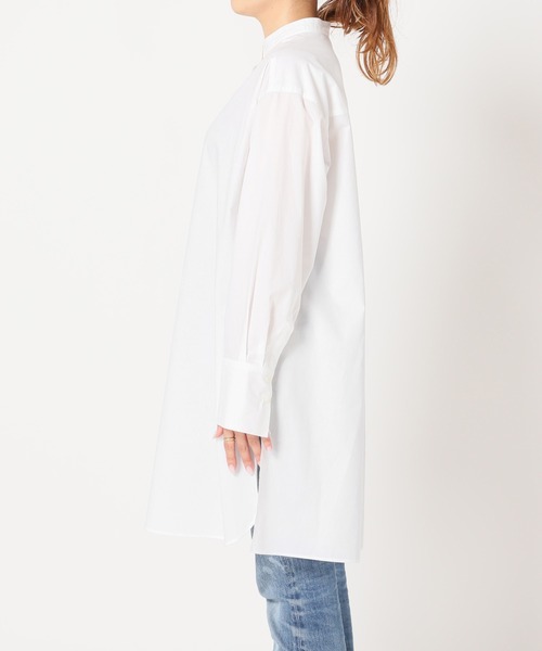 JOURNAL STANDARD（ジャーナルスタンダード）の「バンドカラーチュニックシャツ◆（シャツ/ブラウス・レディース・グレー/ホワイト/ブラウン・FREE）」の6枚目の写真