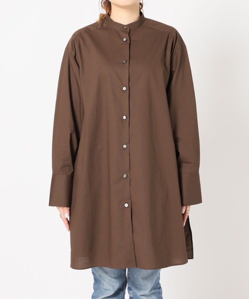 JOURNAL STANDARD（ジャーナルスタンダード）の「バンドカラーチュニックシャツ◆（シャツ/ブラウス・レディース・グレー/ホワイト/ブラウン・FREE）」の22枚目の写真