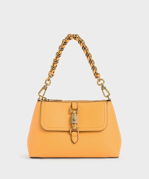 CHARLES & KEITH(チャールズ & キース)の「チェーンハンドルバッグ / Chain Handle Bag(ハンドバッグ・レディース・ブラック/ダークグリーン/クリーム/マスタード・S)」の2枚目の写真