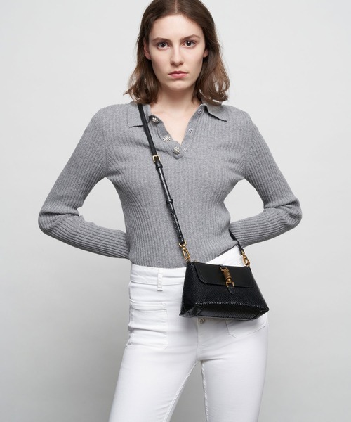 CHARLES & KEITH(チャールズ & キース)の「チェーンハンドルバッグ / Chain Handle Bag(ハンドバッグ・レディース・ブラック/ダークグリーン/クリーム/マスタード・S)」の7枚目の写真