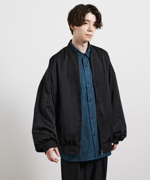 JUNRED（ジュンレッド）の「ビックバルーンMA-1ブルゾン（MA-1・メンズ・ブラック/グレー系その他・S/M/L）」の12枚目の写真